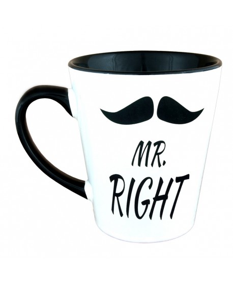 Kubek Latte z wąsem - Mr. RIGHT