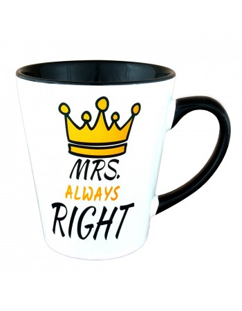 Kubek Latte MRS Always RIGHT - korona