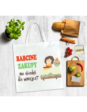 EKO Torba zakupowa Babcine Zakupy na obiadek dla wnucząt