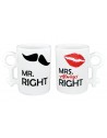 Podwójne kubki dla par - MRS i Mr Right