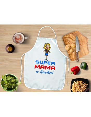 Fartuszek kuchenny prezent dla Mamy - Super Mama